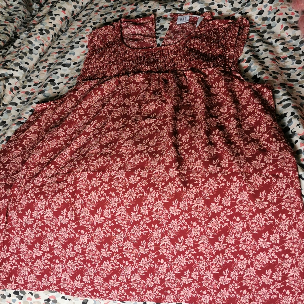 Burgundy Floral Blouse NWT